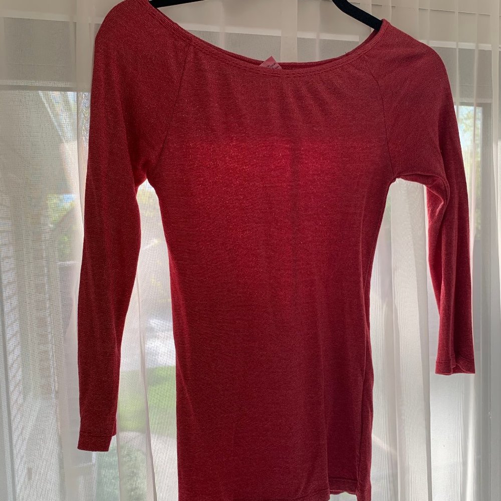 Michael Stars 3/4 Red Tee